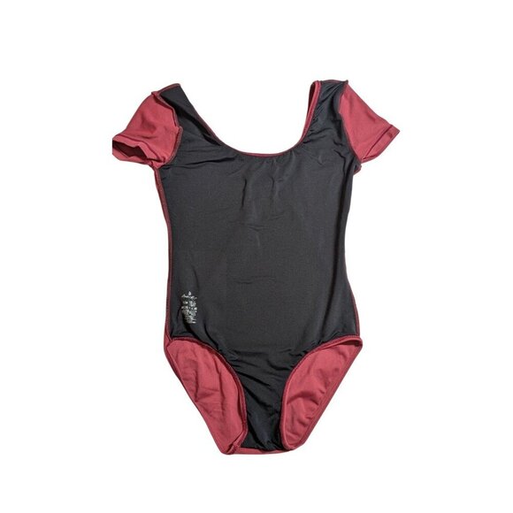 Ballet Rosa Leotard Haline Short Sleeve Ruby Red Dance Recital Girls Size 12A - Picture 6 of 7